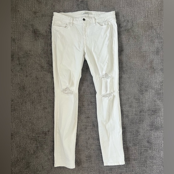 Joe’s Jeans Janel White Straight Leg Distressed Jeans - Picture 2 of 10